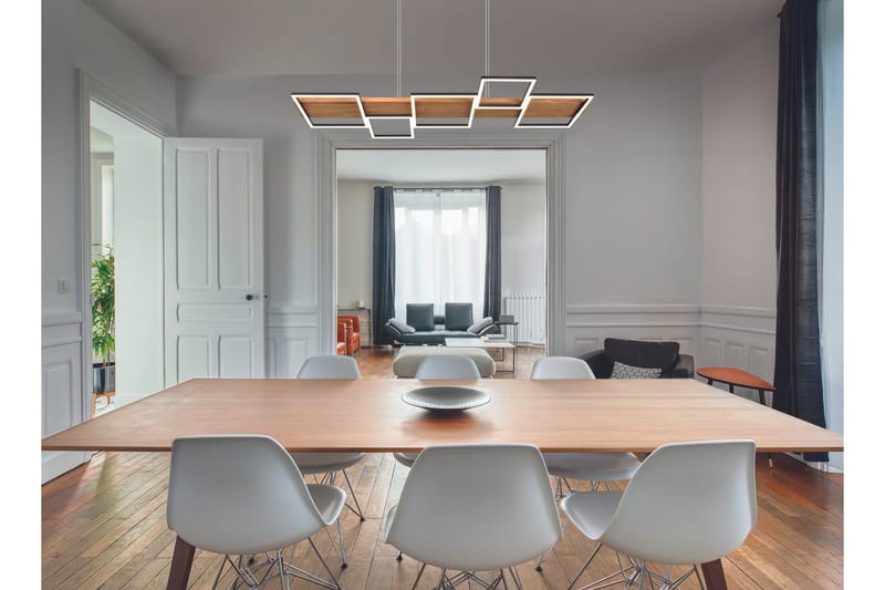 Harper LED Taklampa mattsvart/ trä - Trä - Belysning - Inomhusbelysning & lampor - Fönsterlampor & fönsterbelysning - Fönsterlampa hängande