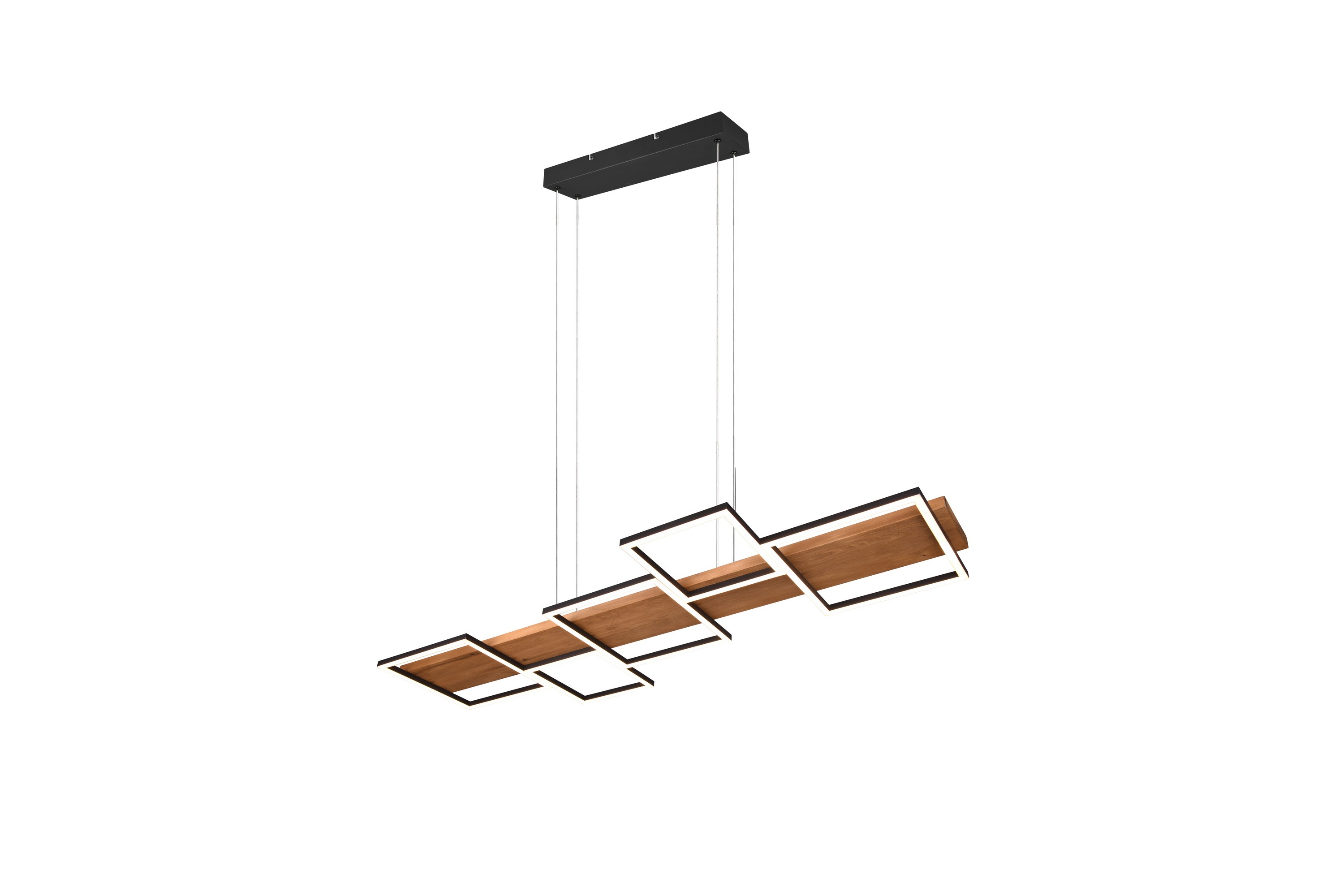 HARPER LED-Pendellampa  Mattsvart/Trä - Trä