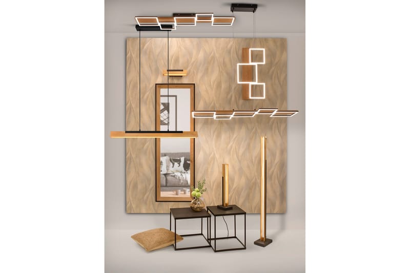 Kerala LED Taklampa mattsvart/ trä - Matt Svart/Trä - Belysning - Inomhusbelysning & lampor - Fönsterlampor & fönsterbelysning - Fönsterlampa hängande