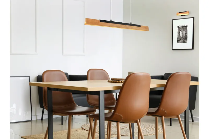 Kerala LED Taklampa mattsvart/ trä - Matt Svart/Trä - Belysning - Inomhusbelysning & lampor - Fönsterlampor & fönsterbelysning - Fönsterlampa hängande