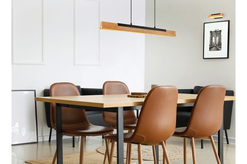 Kerala LED Taklampa mattsvart/ trä - Matt Svart/Trä - Belysning - Inomhusbelysning & lampor - Fönsterlampor & fönsterbelysning - Fönsterlampa hängande