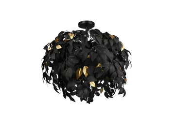 Leavy Plafond 70 cm 3xE14 mattsvart - Matt svart - Belysning - Inomhusbelysning & lampor - Fönsterlampor & fönsterbelysning - Fönsterlampa hängande