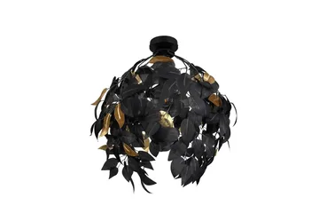 Leavy Plafond 38 cm E27 mattsvart - Matt svart - Belysning - Inomhusbelysning & lampor - Fönsterlampor & fönsterbelysning - Fönsterlampa hängande