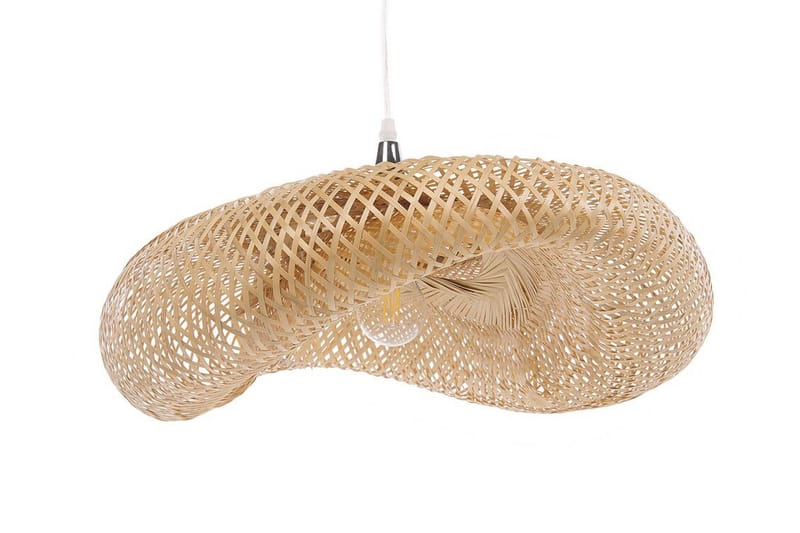 LOBINSTOWN Taklampa Liten Bambu/Ljusbrun - Kökslampa & pendellampa - Sovrumslampa - Nätlampa - Fönsterlampa hängande