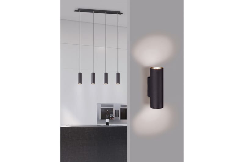 Marley Taklampa 4L GU10 mattsvart - Matt svart - Belysning - Inomhusbelysning & lampor - Fönsterlampor & fönsterbelysning - Fönsterlampa hängande