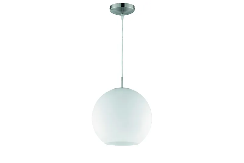 Moon Taklampa 30cm E27 borstad stål/ vit, Borstad stål/Vit