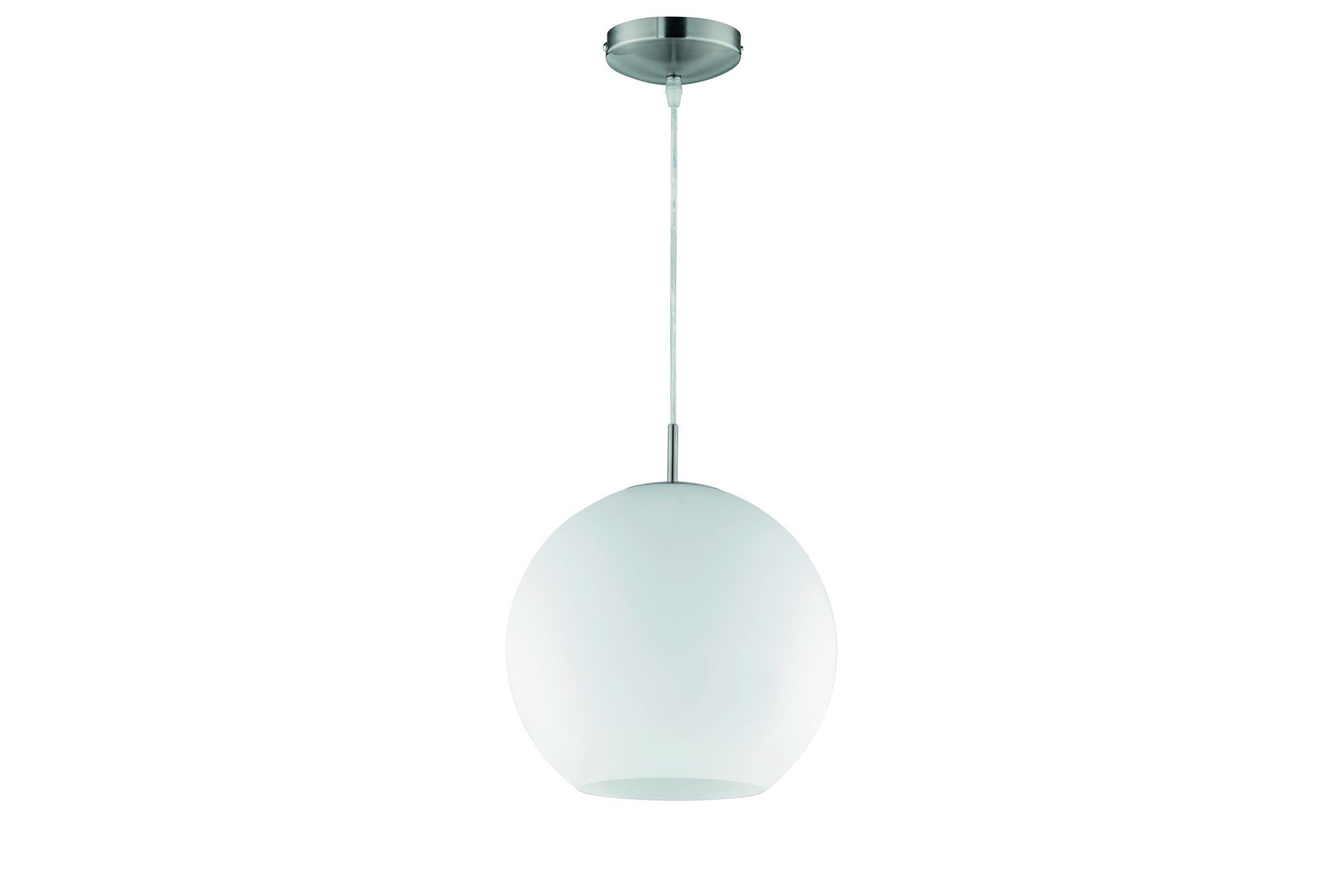 Moon Taklampa 30cm E27 borstad stål/ vit - Borstad stål/Vit