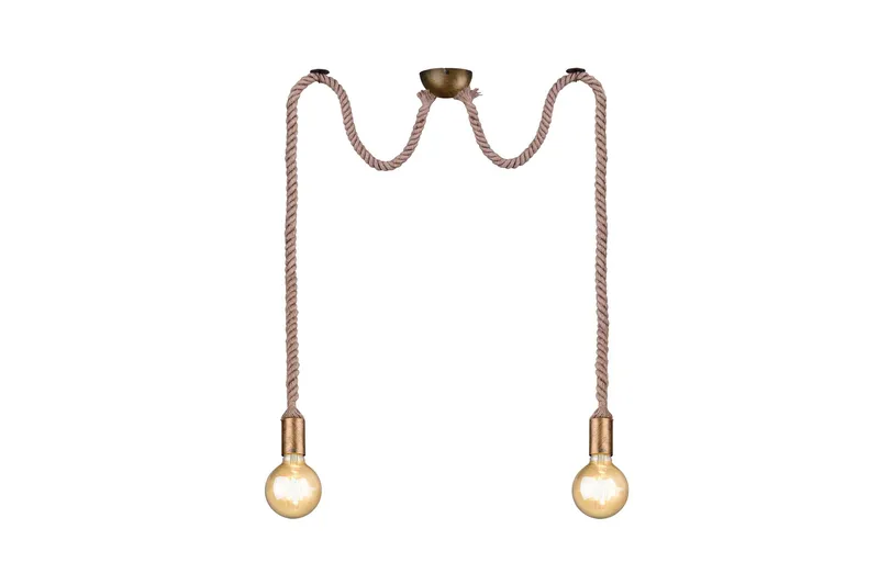 Rope Taklampa 2L  E27 antikmässing - Antik mässing - Belysning - Inomhusbelysning & lampor - Fönsterlampor & fönsterbelysning - Fönsterlampa hängande