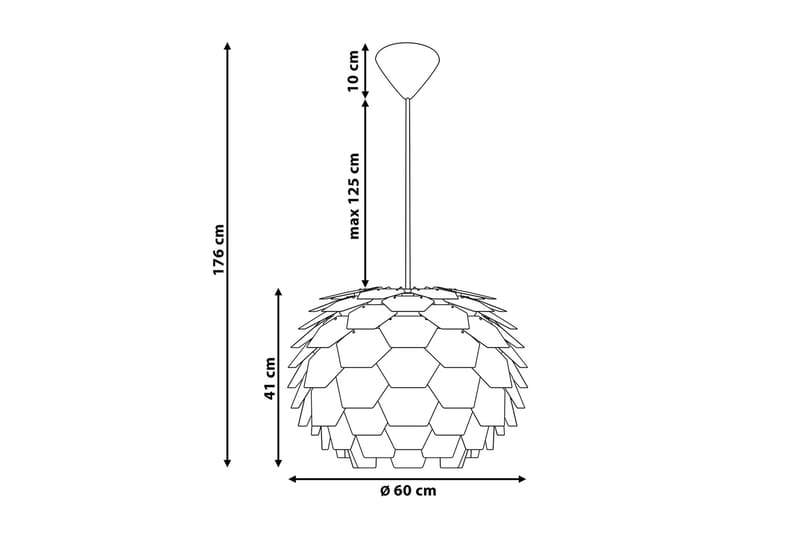 SEGRE Taklampa 60 cm - Kökslampa & pendellampa - Sovrumslampa - Fönsterlampa hängande