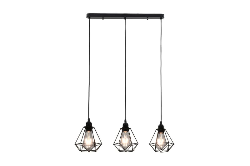 Taklampa med diamantdesign svart 3xE27-lampa - Svart - Belysning - Inomhusbelysning & lampor - Fönsterlampor & fönsterbelysning - Fönsterlampa hängande