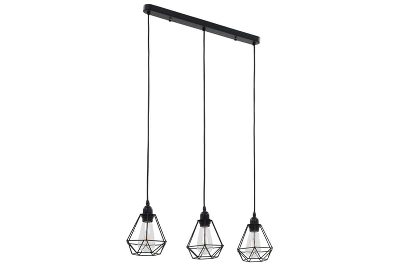 Taklampa med diamantdesign svart 3xE27-lampa - Svart - Belysning - Inomhusbelysning & lampor - Fönsterlampor & fönsterbelysning - Fönsterlampa hängande