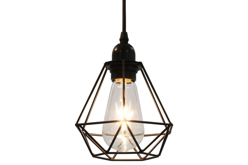 Taklampa med diamantdesign svart 3xE27-lampa - Svart - Belysning - Inomhusbelysning & lampor - Fönsterlampor & fönsterbelysning - Fönsterlampa hängande