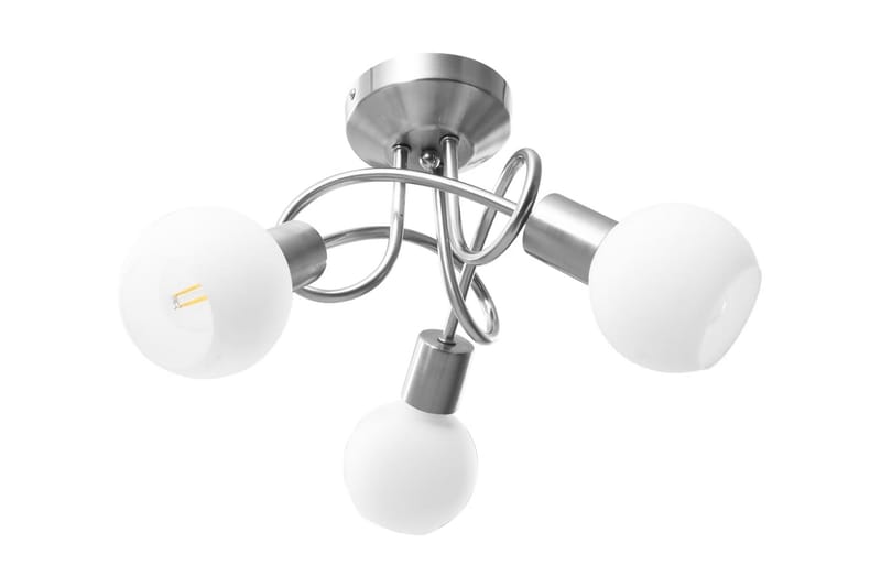 Taklampa med keramikskärmar för 3 E14-lampor vit klot - Vit - Kökslampa & pendellampa - Sovrumslampa - Fönsterlampa hängande