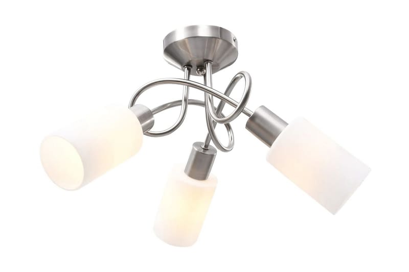 Taklampa med keramikskärmar för 3 E14-lampor vit kon - Vit - Kökslampa & pendellampa - Sovrumslampa - Fönsterlampa hängande