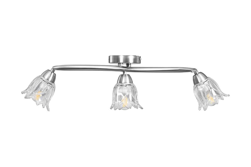 Taklampa med transparenta glasskärmar för 3 E14-lampor tulpa - Transparent - Belysning - Inomhusbelysning & lampor - Fönsterlampor & fönsterbelysning - Fönsterlampa hängande