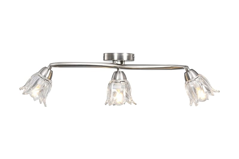 Taklampa med transparenta glasskärmar för 3 E14-lampor tulpa - Transparent - Belysning - Inomhusbelysning & lampor - Fönsterlampor & fönsterbelysning - Fönsterlampa hängande