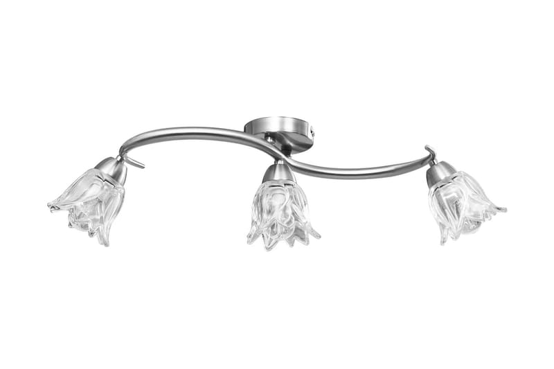Taklampa med transparenta glasskärmar för 3 E14-lampor tulpa - Transparent - Belysning - Inomhusbelysning & lampor - Fönsterlampor & fönsterbelysning - Fönsterlampa hängande