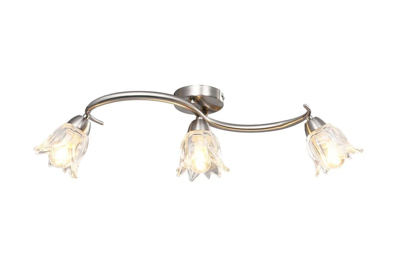 Taklampa med transparenta glasskärmar för 3 E14-lampor tulpa - Transparent - Belysning - Inomhusbelysning & lampor - Fönsterlampor & fönsterbelysning - Fönsterlampa hängande