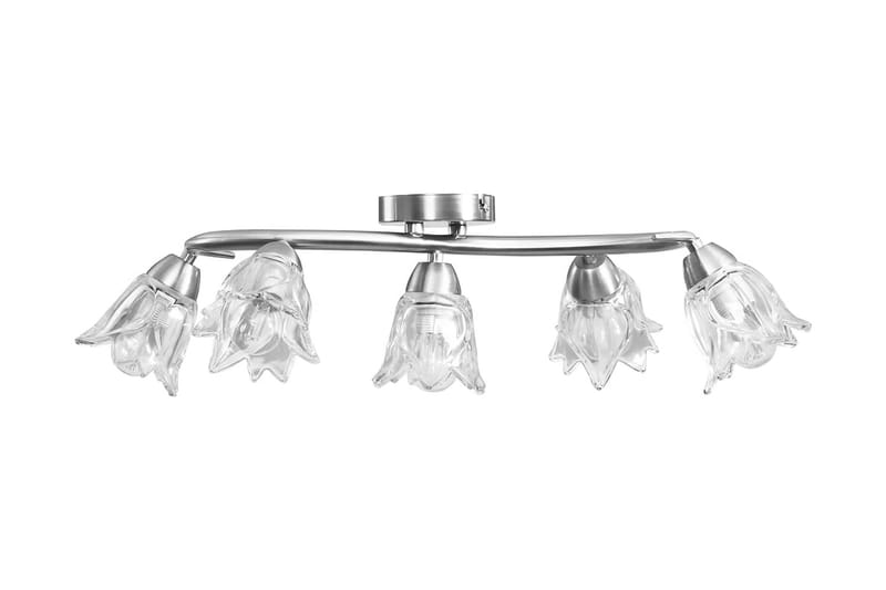 Taklampa med transparenta glasskärmar för 5 E14-lampor tulpa - Transparent - Belysning - Inomhusbelysning & lampor - Fönsterlampor & fönsterbelysning - Fönsterlampa hängande