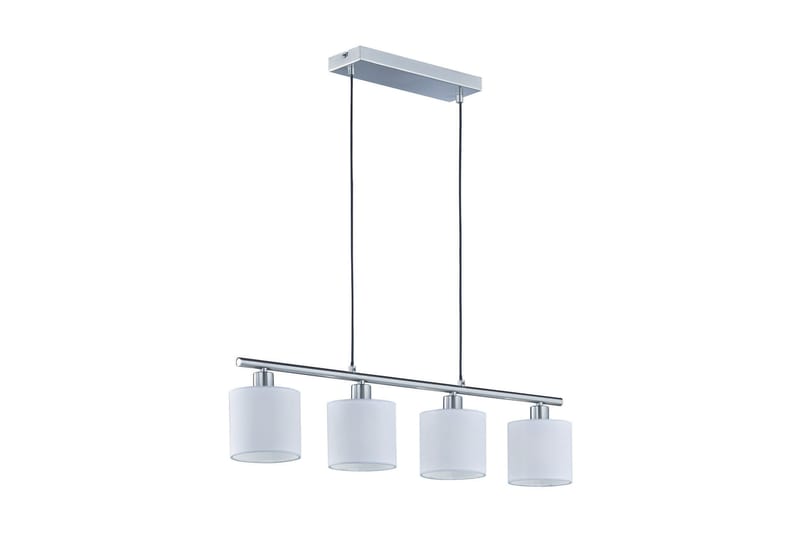 Tommy Taklampa 4L E14 borstad stål/ vit, Borstad stål/Vit