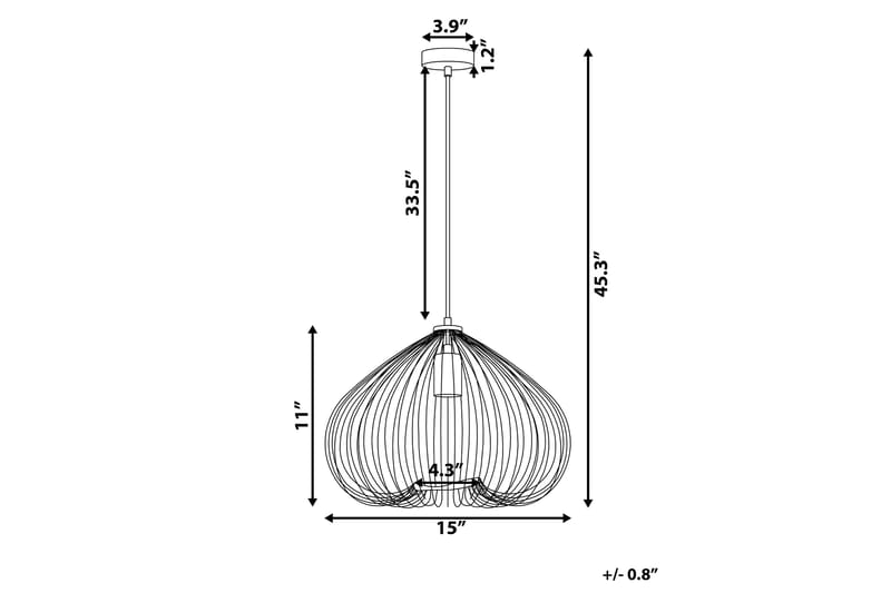 TORDINO Taklampa 38 cm - Kökslampa & pendellampa - Sovrumslampa - Fönsterlampa hängande