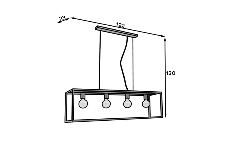 Furtim Pendellampa Rektangulär - Svart - Belysning - Inomhusbelysning & lampor - Fönsterlampor & fönsterbelysning - Fönsterlampa hängande
