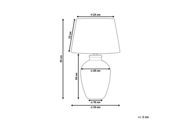 Gyaros Bordslampa 55 cm E27 - Grå/Vit - Belysning - Inomhusbelysning & lampor - Fönsterlampor & fönsterbelysning - Fönsterlampa på fot