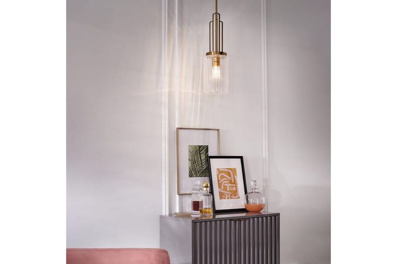 Hänglampa Kichler Kimrose Borstad naturlig mässing - Borstad naturlig mässing - Belysning - Inomhusbelysning & lampor - Fönsterlampor & fönsterbelysning - Fönsterlampa hängande