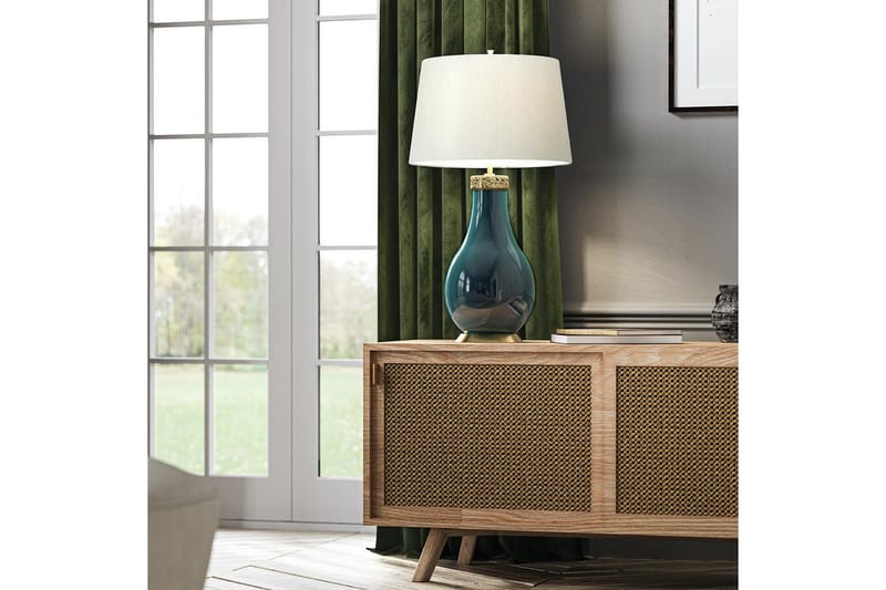 Havering Quintiesse Bordslampa - Turquoise||Brass - Belysning - Inomhusbelysning & lampor - Fönsterlampor & fönsterbelysning - Fönsterlampa på fot