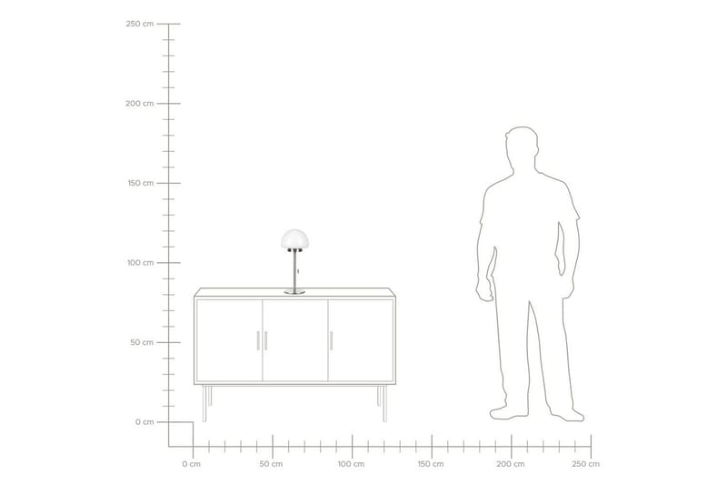 Icaria Bordslampa 39 cm E27 - Silver/Vit - Belysning - Inomhusbelysning & lampor - Fönsterlampor & fönsterbelysning - Fönsterlampa på fot