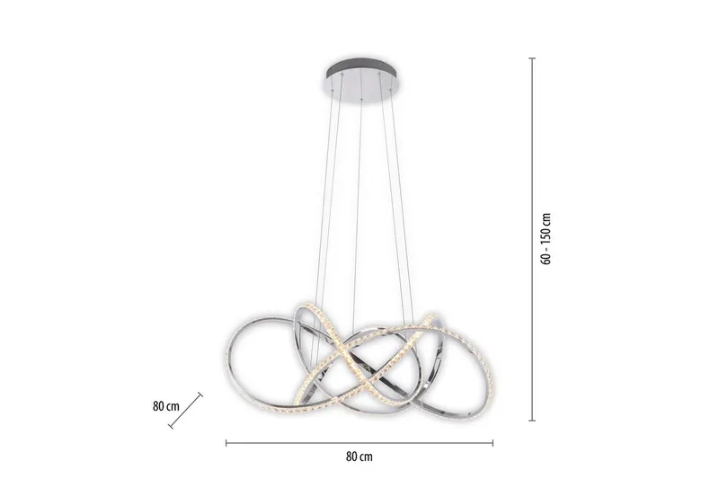 Kiribi Paul Neuhaus Taklampa - Chrome - Belysning - Inomhusbelysning & lampor - Fönsterlampor & fönsterbelysning - Fönsterlampa hängande