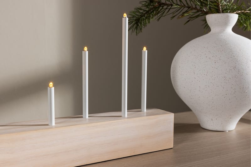 Kungsberget Adventsljusstake 24 cm - Whitewash - Belysning - Inomhusbelysning & lampor - Fönsterlampor & fönsterbelysning - Fönsterlampa på fot