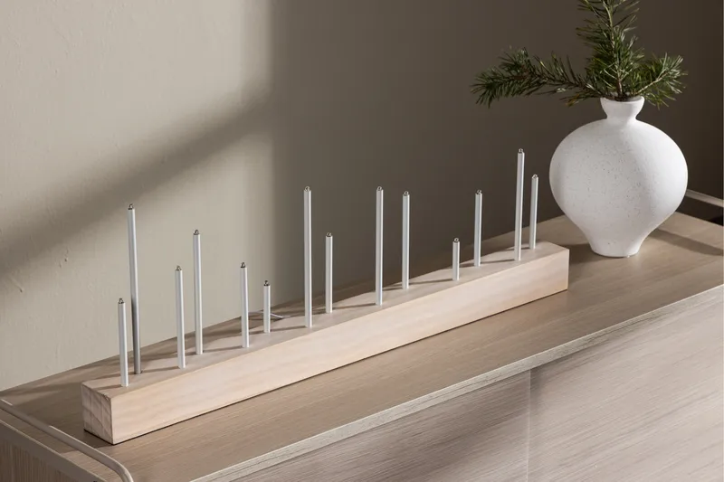 Kungsberget Adventsljusstake 24 cm - Whitewash - Belysning - Inomhusbelysning & lampor - Fönsterlampor & fönsterbelysning - Fönsterlampa på fot