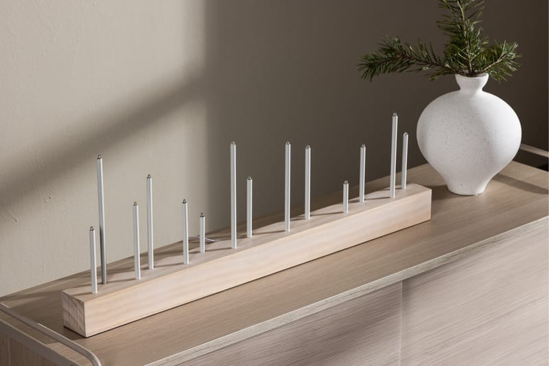 Kungsberget Adventsljusstake 24 cm - Whitewash - Belysning - Inomhusbelysning & lampor - Fönsterlampor & fönsterbelysning - Fönsterlampa på fot