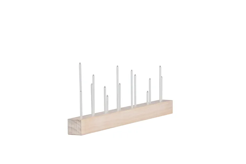 Kungsberget Adventsljusstake 24 cm - Whitewash - Belysning - Inomhusbelysning & lampor - Fönsterlampor & fönsterbelysning - Fönsterlampa på fot