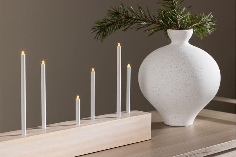 Kungsberget Adventsljusstake 24 cm - Whitewash - Belysning - Inomhusbelysning & lampor - Fönsterlampor & fönsterbelysning - Fönsterlampa på fot