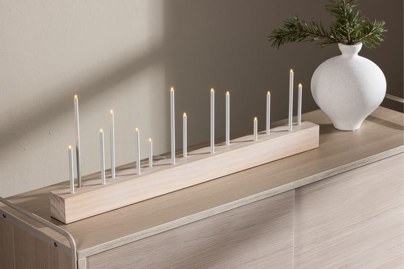 Kungsberget Adventsljusstake 24 cm - Whitewash - Belysning - Inomhusbelysning & lampor - Fönsterlampor & fönsterbelysning - Fönsterlampa på fot