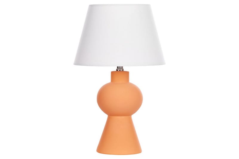 Lemiros Bordslampa 48 cm E27, Orange/Vit