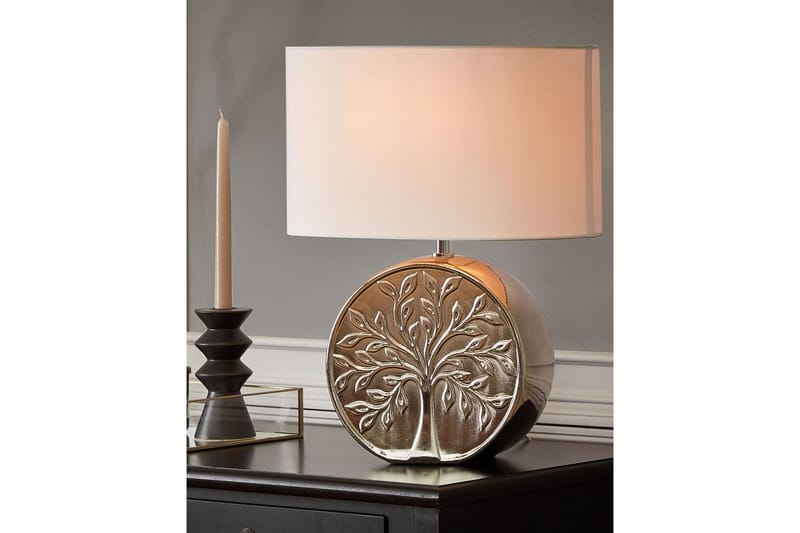 Lenkher Bordslampa 48 cm E27 - Silver/Vit - Belysning - Inomhusbelysning & lampor - Fönsterlampor & fönsterbelysning - Fönsterlampa på fot