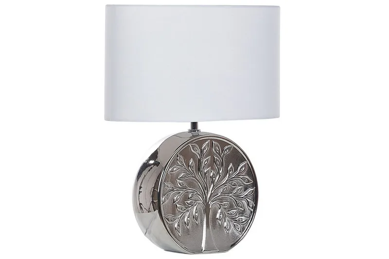 Lenkher Bordslampa 48 cm E27, Silver/Vit