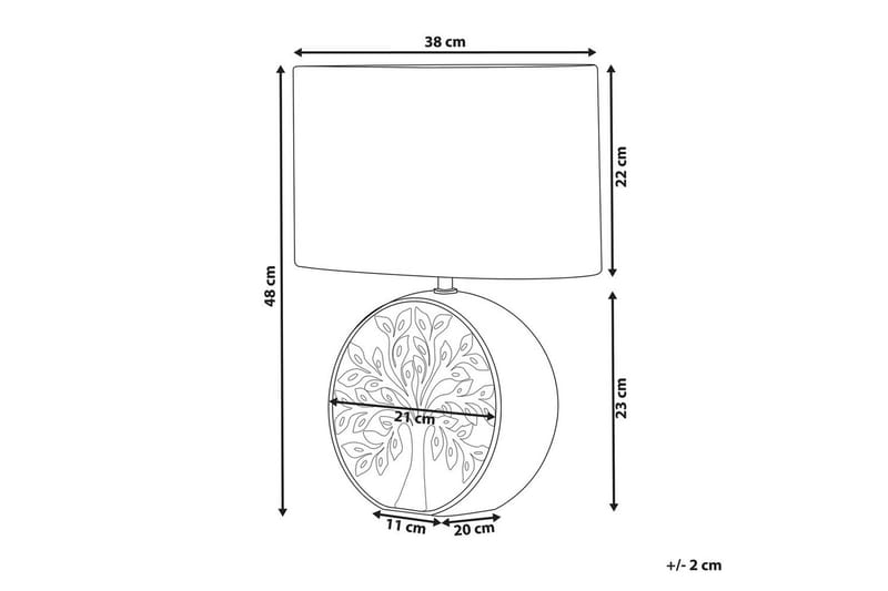 Lenkher Bordslampa 48 cm E27 - Silver/Vit - Belysning - Inomhusbelysning & lampor - Fönsterlampor & fönsterbelysning - Fönsterlampa på fot