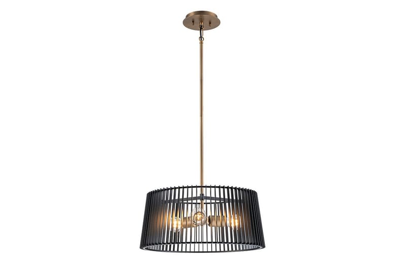 Linara Kichler Taklampa, Black||Brass