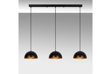 Ljuskrona Brena Svart Tre Uttag - 140 x 30 x 111 cm - Belysning - Inomhusbelysning & lampor - Fönsterlampor & fönsterbelysning - Fönsterlampa hängande