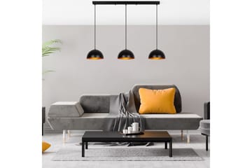 Ljuskrona Brena Svart Tre Uttag - 140 x 30 x 111 cm - Belysning - Inomhusbelysning & lampor - Fönsterlampor & fönsterbelysning - Fönsterlampa hängande