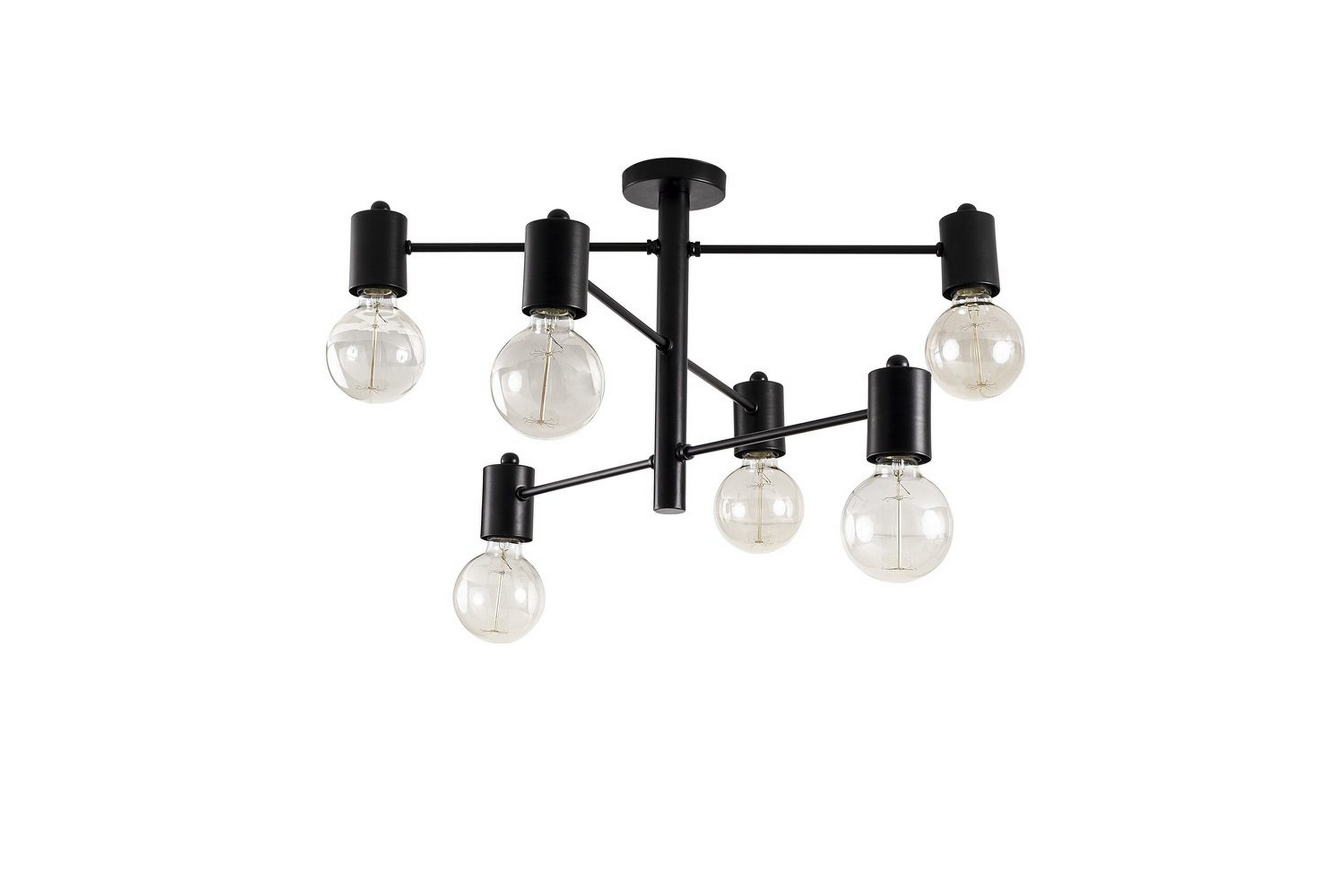 Ljuskrona Hexaia Ner Svart - Svart