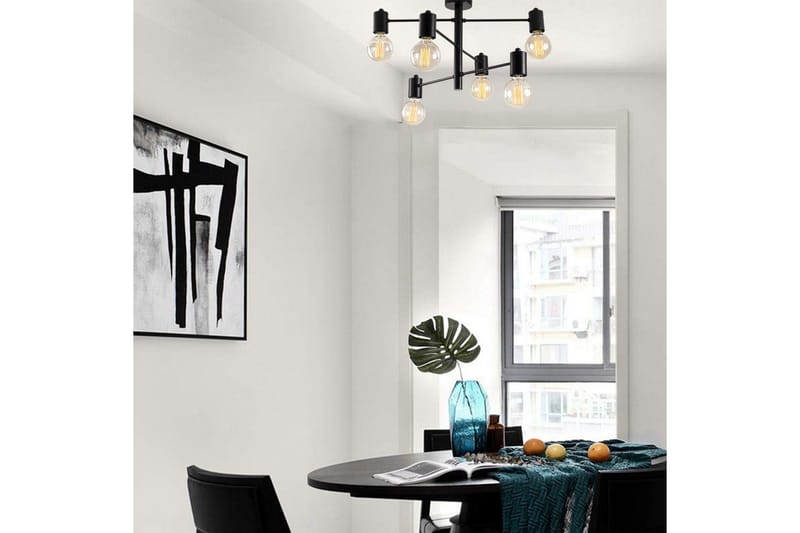 Ljuskrona Hexaia Ner Svart - Svart - Belysning - Inomhusbelysning & lampor - Fönsterlampor & fönsterbelysning - Fönsterlampa hängande