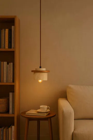 Meyros Pendellampa - Beige Och Ek - Belysning - Inomhusbelysning & lampor - Fönsterlampor & fönsterbelysning - Fönsterlampa hängande