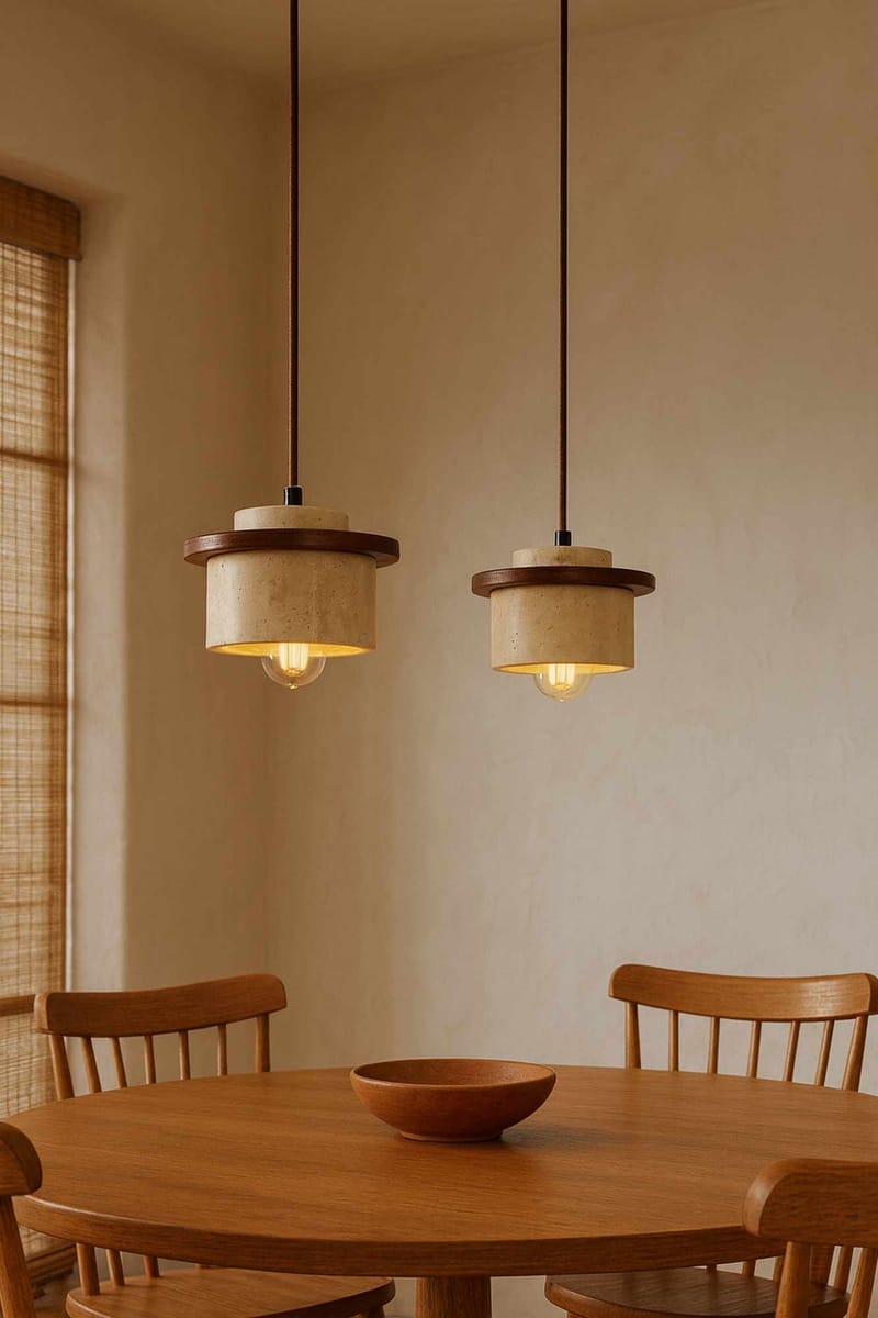 Meyros Pendellampa - Beige Och Valnöt - Belysning - Inomhusbelysning & lampor - Fönsterlampor & fönsterbelysning - Fönsterlampa hängande