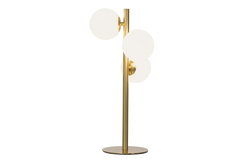 MOLEKYL bordlampa 3a, matt mässing/vit - Aneta Lighting - Bordslampor & bordsbelysning - Sängbordslampa - Fönsterlampa på fot - Sovrumslampa