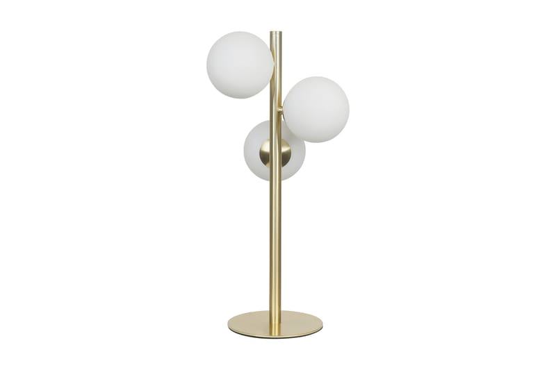 MOLEKYL bordlampa 3a, matt mässing/vit - Aneta Lighting - Bordslampor & bordsbelysning - Sängbordslampa - Fönsterlampa på fot - Sovrumslampa